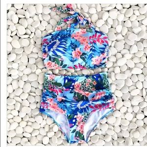 Cupshe XL Bathing Suit Hawaiian Floral Print